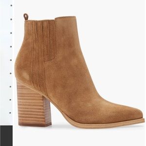 Marc Fisher Oshay brown suede booties